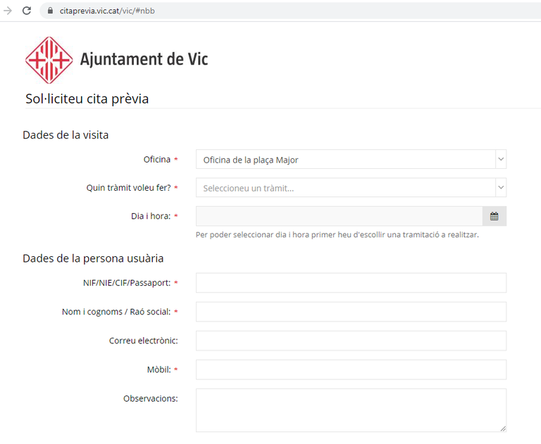 Extensió del sistema per demanar hora en els diferents punts d'atenció a la ciutadania